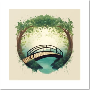 wooden bridge and botany Posters and Art